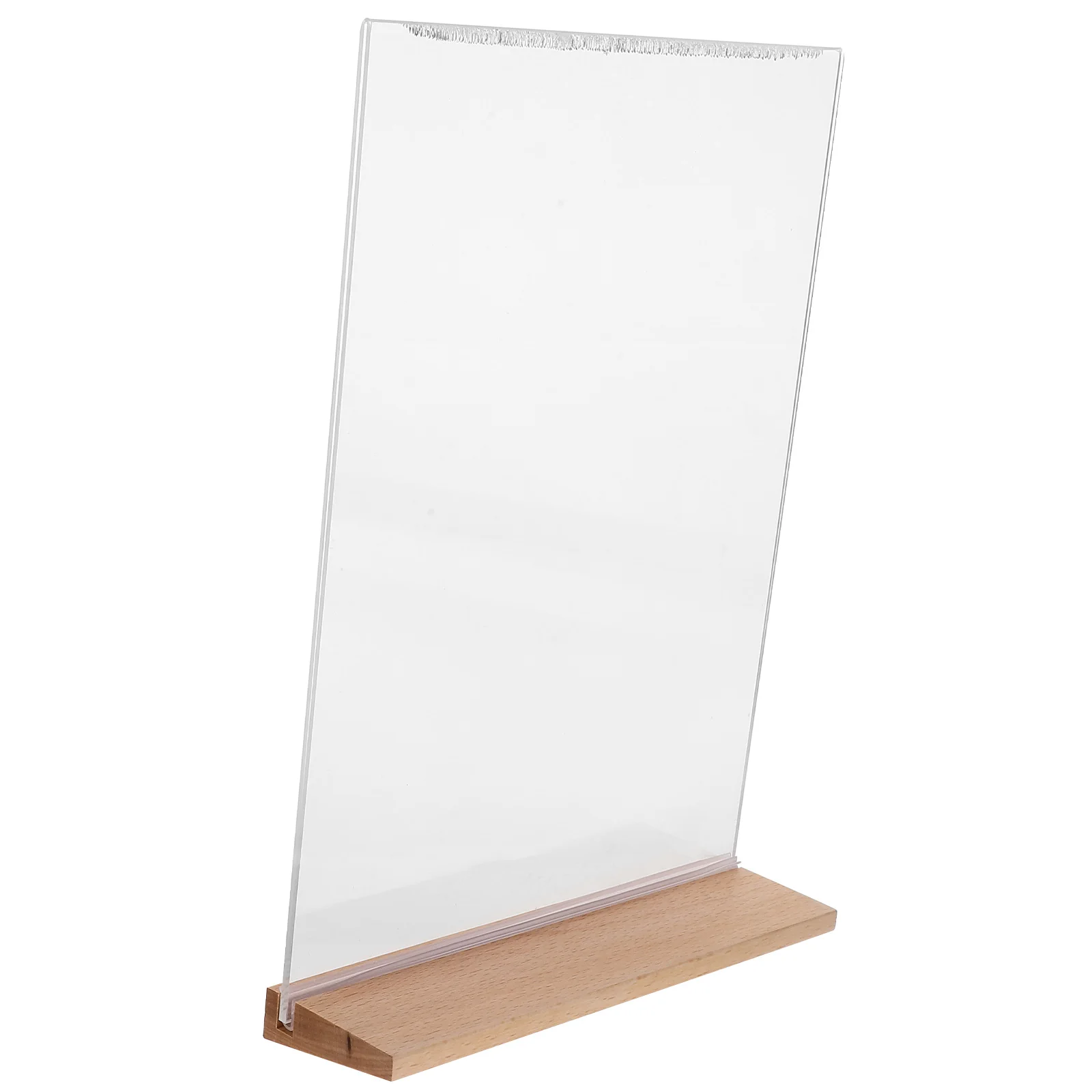 

Acrylic Display St A4 210x297mm Beech Wood Base Acrylic Sign Holder Sign Holder Poster Paper St for Events Menu