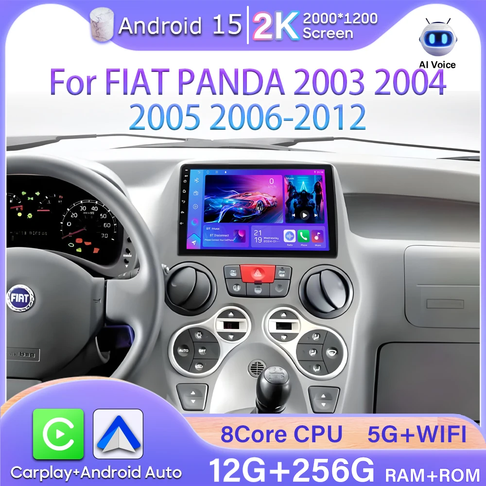 Video Carplay Car Radio Android Auto For FIAT PANDA 2003 2004 2005 2006-2012 Car Radio GPS Car Intelligent Systems Autoradio DVD
