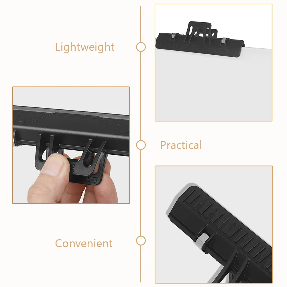 

2 Pcs Large Sheet Music Clip Bulldog Clips Transparent Reading St Foldable Holder Score Bookend for Piano Guitar