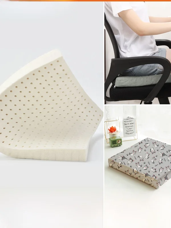 Almofada de Assento de Látex Natural para Cadeira de Escritório, Almofada para Mesa de Estudante, Almofada para Banqueta de S...