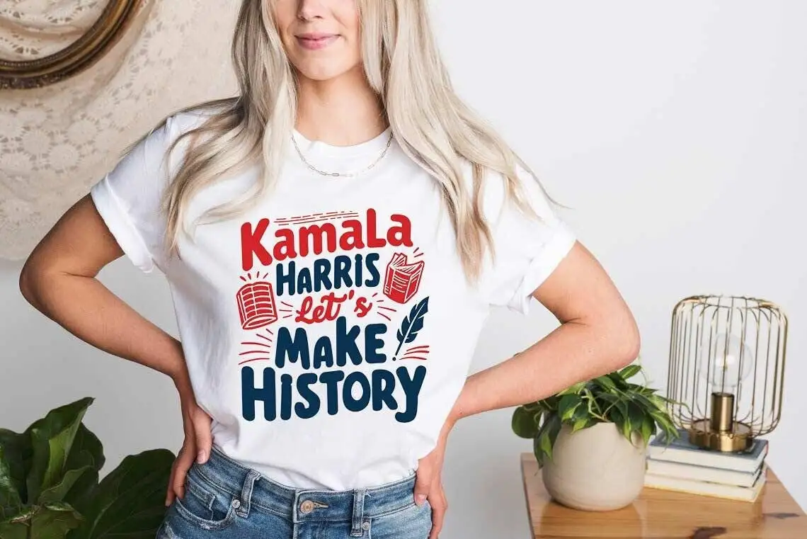 Kamala Harris T Shirt Let'S Make Herstory President 2024 Election American