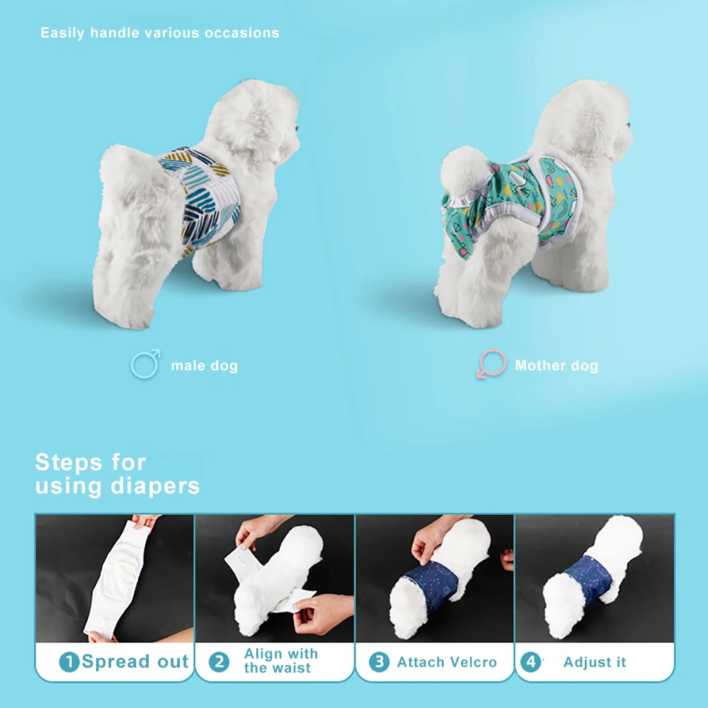 Male Dog Physiological Pants Microfibre Preventing Dogs From Going Into Heat Spring Pants Male Doggy Pads Dog Panties