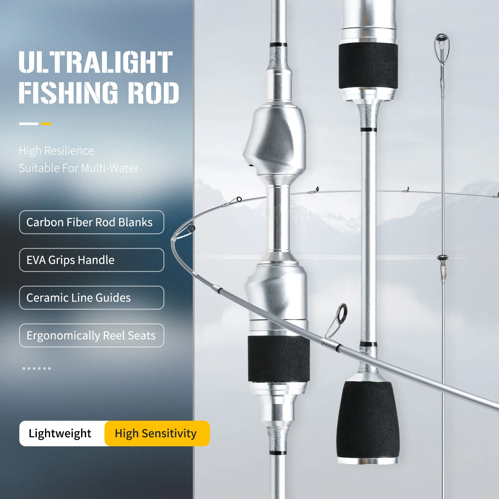 Silver Armor UL Horse Mouth Rod Adjustable Micro Material Route Ya Rod Fishing Rod Throwing Rod Retractable Fishing Rod