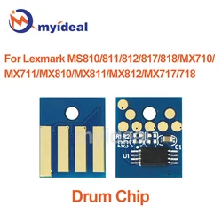 Chip de tambor 52D0Z00 para impresora de cartucho de reinicio Lexmark MS810 MS811 MS812 MS817 MS818 MX710 MX711 MX810 MX811 MX812 MX717 MX718