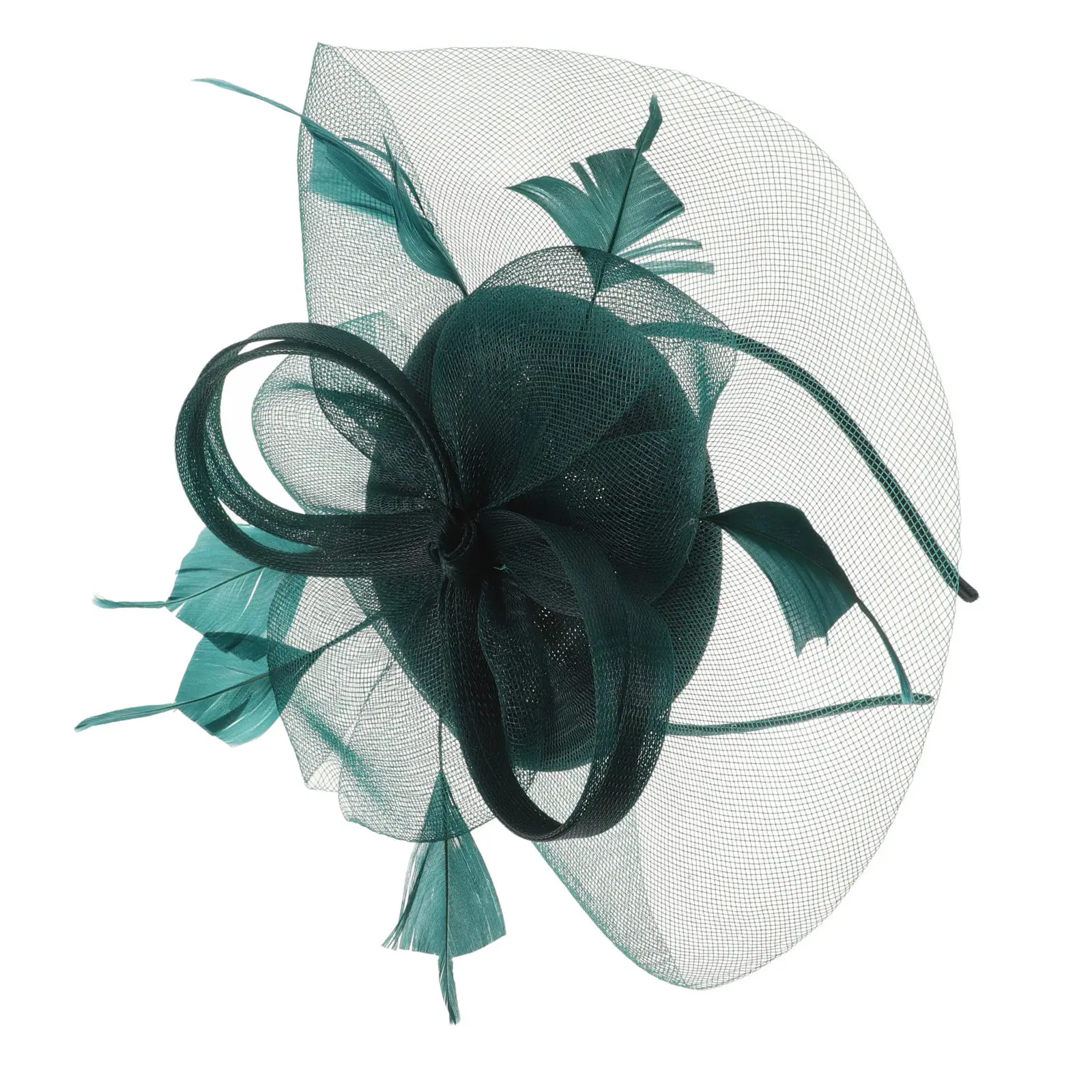 

Женский фасцинатор-повязка на голову из сетки с искусственными перьями, изящный, легкий, для чаепития, свадьбы, банкета