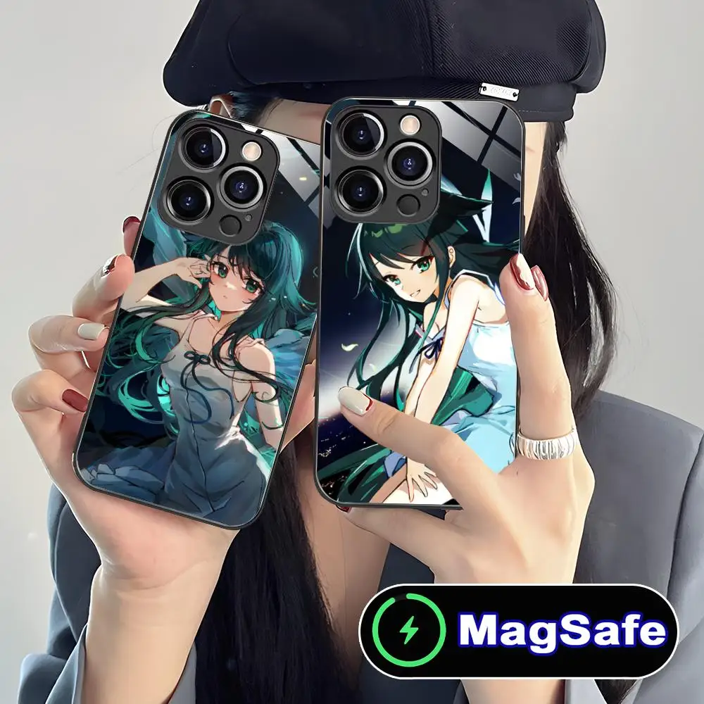 

Saya no Uta Mobile Phone Case for iPhone 17 16 15 14 13 12 11 Air Pro Max Plus Mini MagSafe Glass Colorful Cover Luxury Pretty