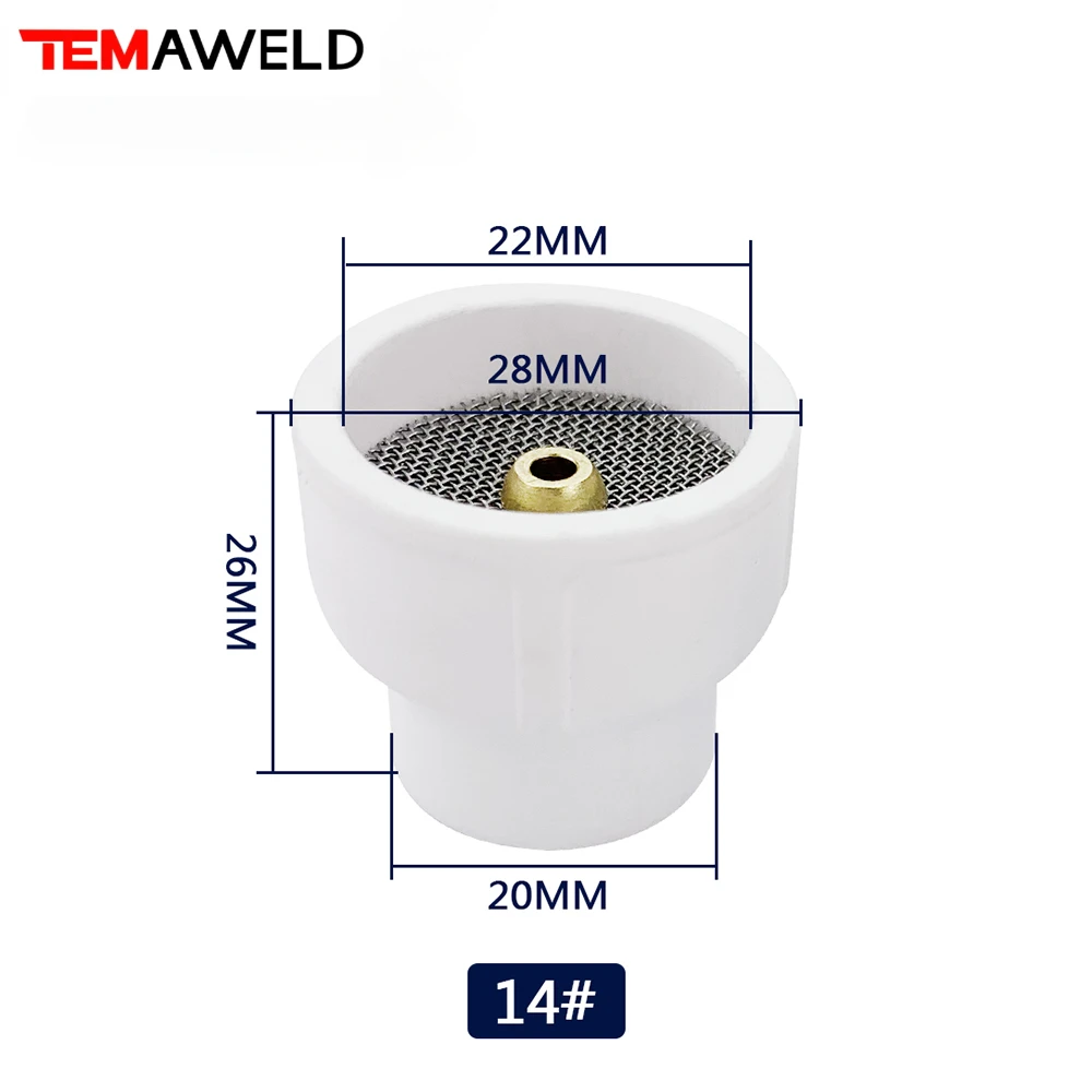 Imagem -02 - Copo de Alumina com Bico de Cerâmica Branca para Wp9 Wp20 Wp17 Wp18 Wp26 Tig Tocha de Soldagem Cerâmica Tig Copo de Soldagem Atacado