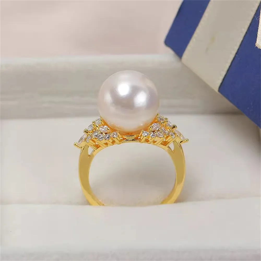 

1PCS Pearl Ring Settings Round Thick Adjustable Ring Settings Cabochon Blank Base DIY Jewelry Making Findings