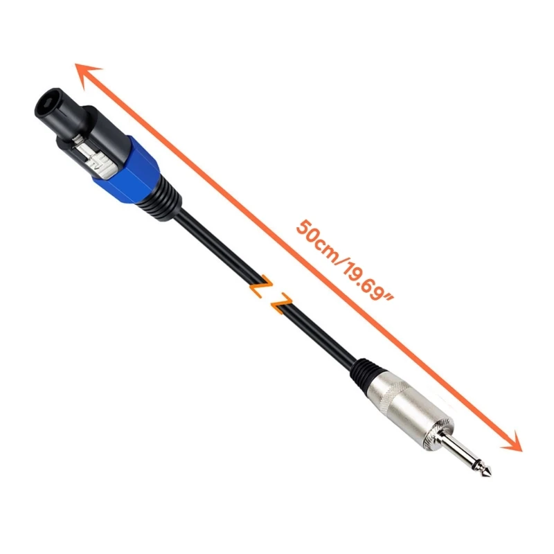 Cable altavoz QX2B Speakon resistencia a TS 1/4 pulgada, perfecto para altavoces escenario y subwoofers,