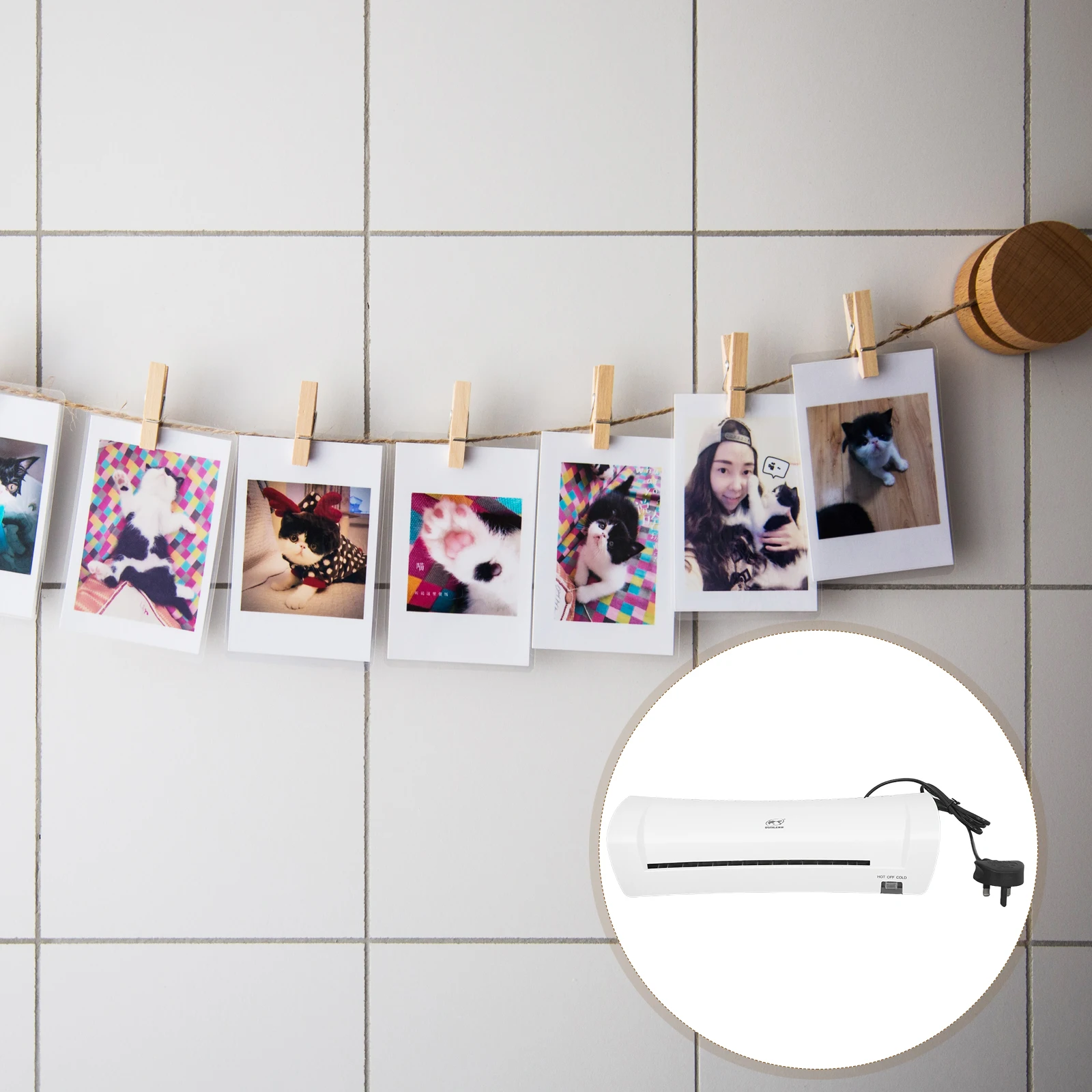 آلة تغليف صغيرة، ورق حراري بارد ساخن، بلاستيك محمول للمنزل والمكتب، بطاقة صور، مجموعة أوراق تصفيح صغيرة