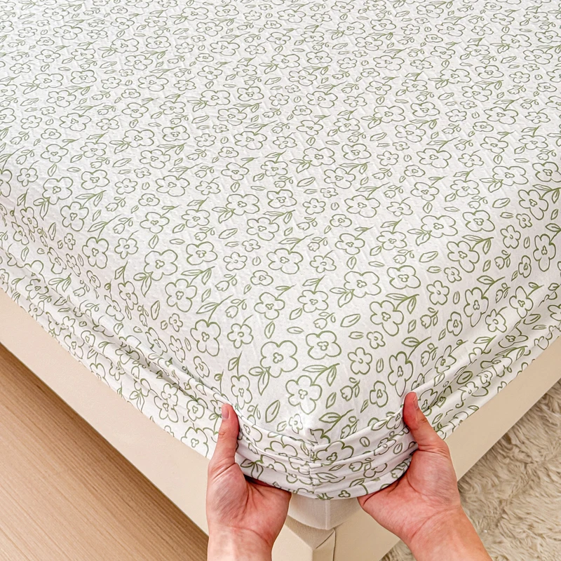 Sábana estampada, ropa de cama agradable para la piel, sábana bajera individual/doble/Queen/King Size, funda de cama para el hogar sabana (funda de almohada necesita pedido)