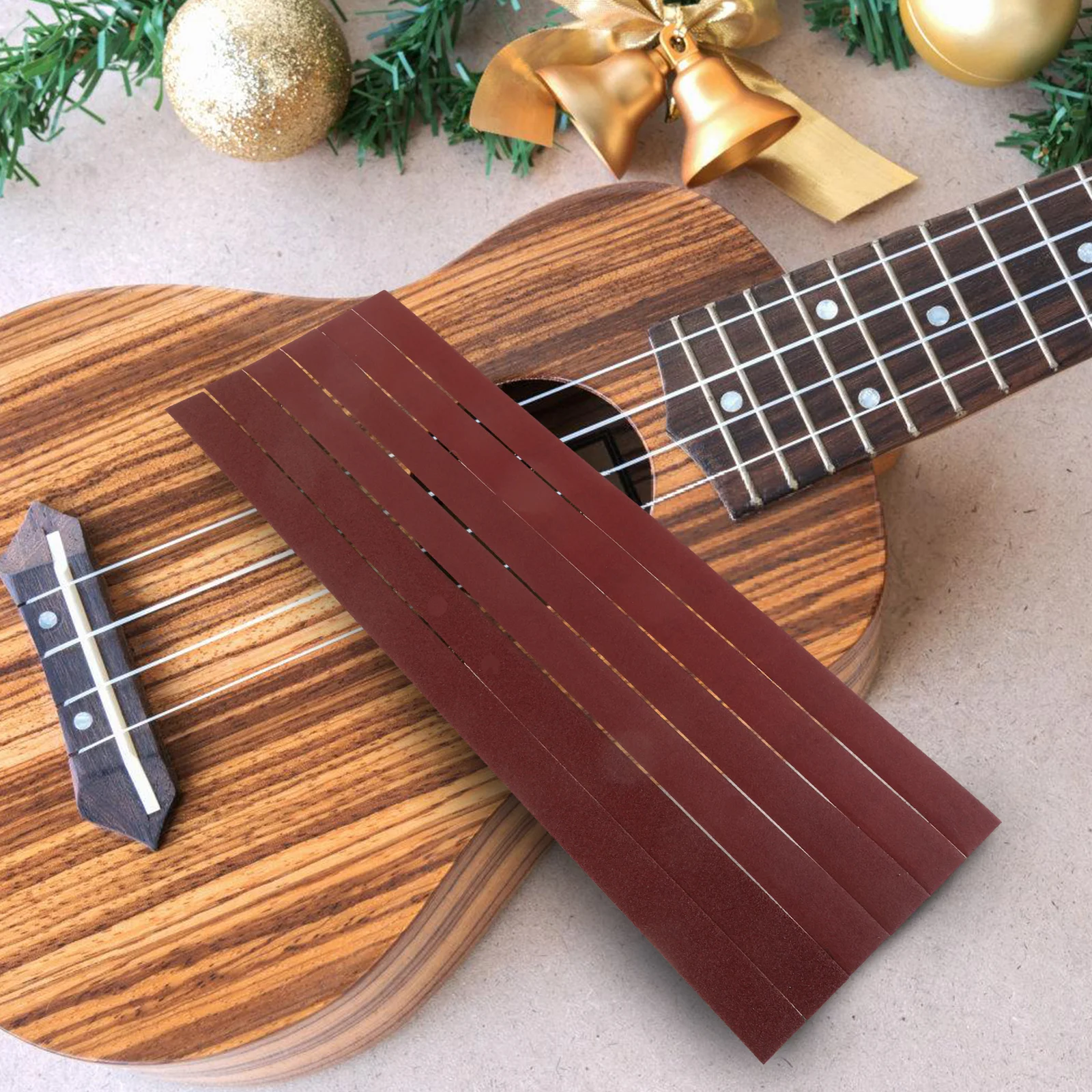 

6 Pcs Guitar Sandpaper Set Bass Sanding Tool Cleaner Kit Fret Polishing File Grinding