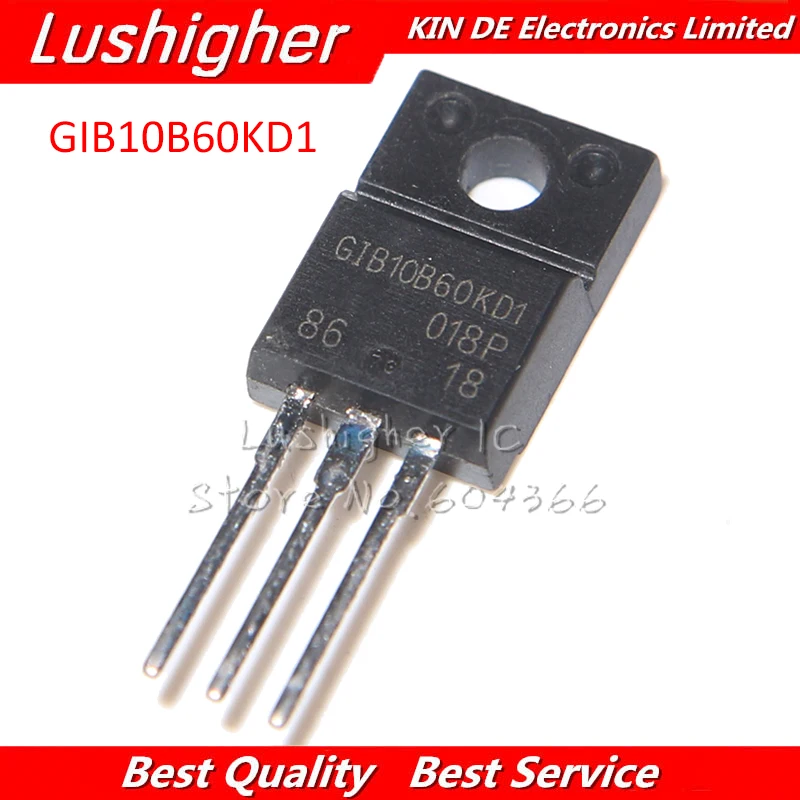 10pcs IRGIB10B60KD1 TO-220F GIB10B60KD1 IRGIB10B60 GIB10B60 