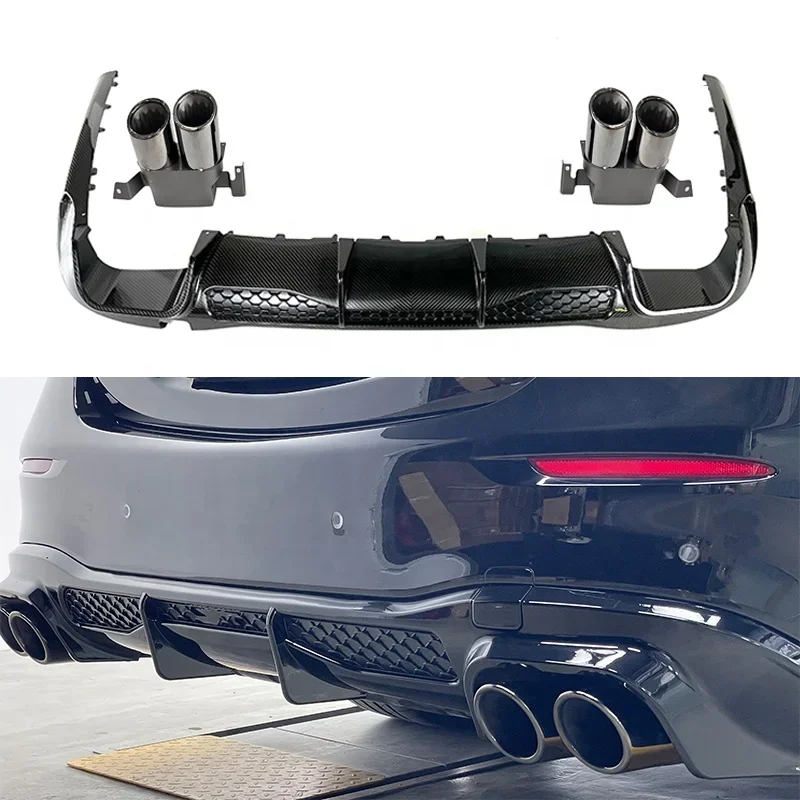 Dry Carbon Body Kit Rear Diffuser  For Mercedes  S Class  W223 2020 year up Rear spoiler Lip Auto Parts