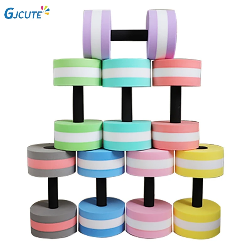 Floating Swim Gym Dumbbell Water Weight Aerobics Fitness Pool Water Swimming Aqua Exercise Barbell EVA Foam Aquatics Dumbbell