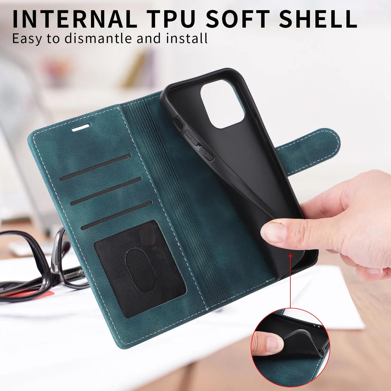 Leather Flip Phone Case For Samsung Galaxy A05S A15 A16 A06 A55 A36 A56 A12 A22 A32 A52 A72 A13 A33 A14 A54 Luxury Wallet Cover