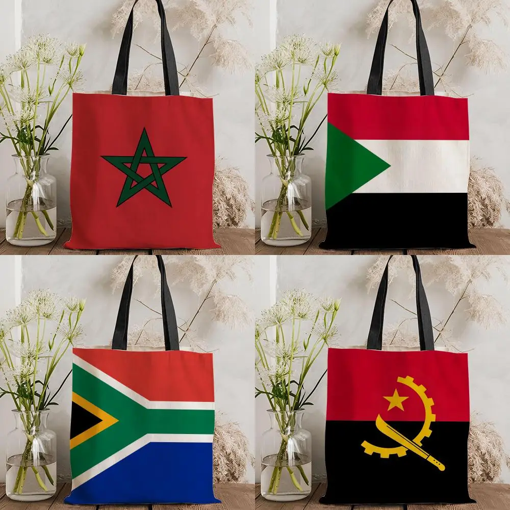 Middle East Africa Morocco Storage Bags Double-Sided Print Canvas Tote Bag Fashion Large Capacity Women's Shoulder Handbag
