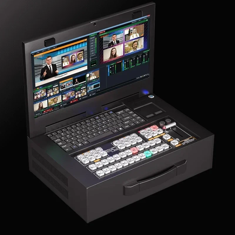 Guide station multi-position recording and broadcasting push live broadcast switching station all-in-one machine