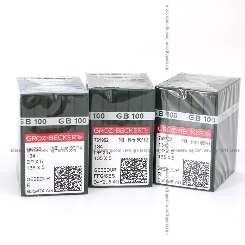 

100PCS DPX5 Gold Needles Dp*5 FFG/SES Heat-Proof Needle Titanium-Plated Anti-Skid Velvet Knotting Bartack Keyhole