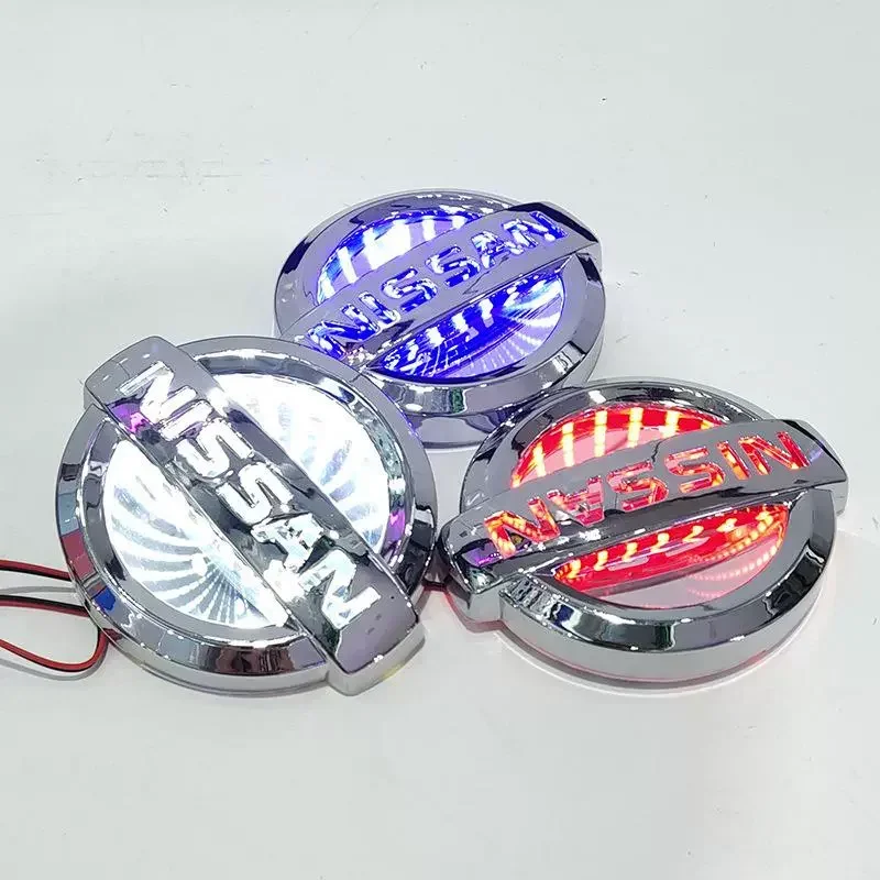 سيارة الجبهة الخلفية LED شعار شارة ضوء ملصق لنيسان قاشقاي Teana Sentra Sylphy XTrail باترول جوك ألميرا فيرسا اكسسوارات
