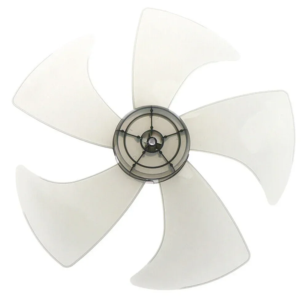 14 Inch Household Plastic Fan Blade Five Leaves With Nut Cover For Pedestal Easy To Disassemble And Convenient To Clean