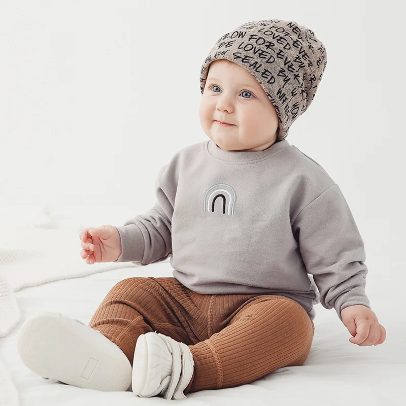 0-3T Newborn Kid Baby Boy Girl Clothes Autumn Winter Pullover Sweatshirt Long Sleeve Loose Hoodie New Born Cute Top Outfit