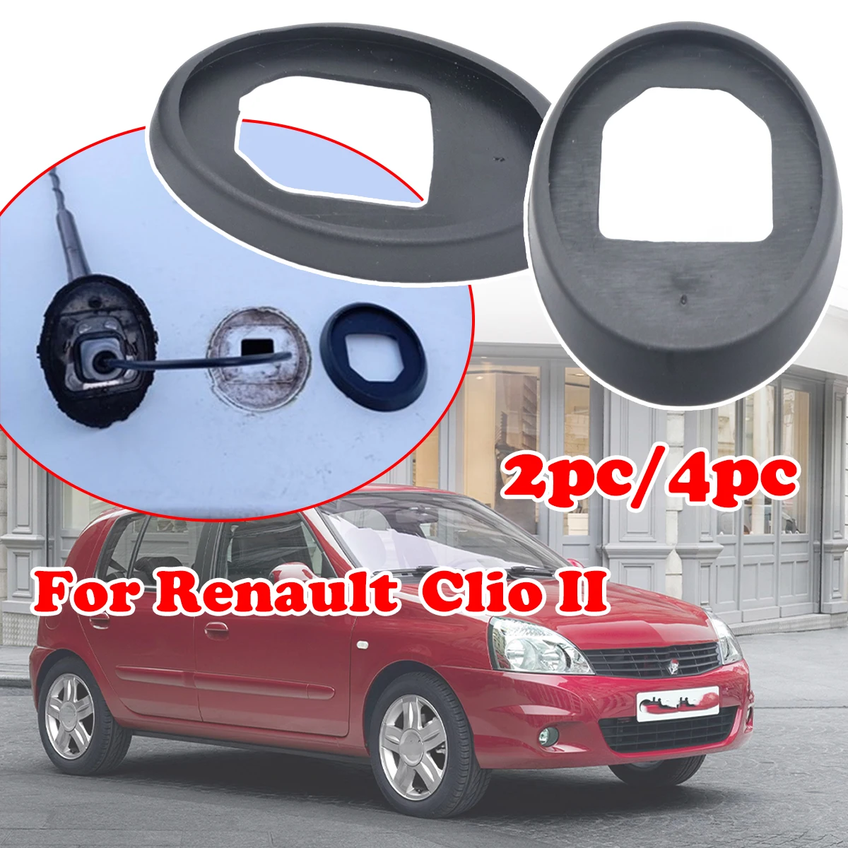 

2/4pc For Renault Clio II Toyota Corolla E12 Prius AM/FM Roof Radio Antenna Aerial Base Mast Seal Pad Mount Rod Car accessories