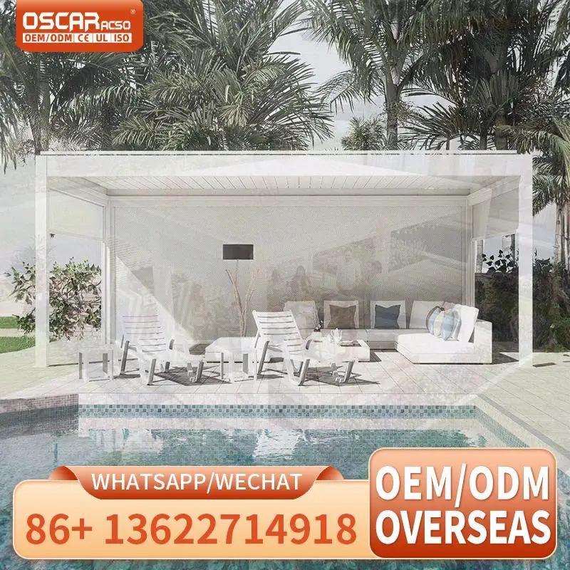 Custom Modern Prefab Aluminum Alloy Sunroom Conservatory for Villa Outdoor Living Space Weatherproof Solarium 1Year Warranty per