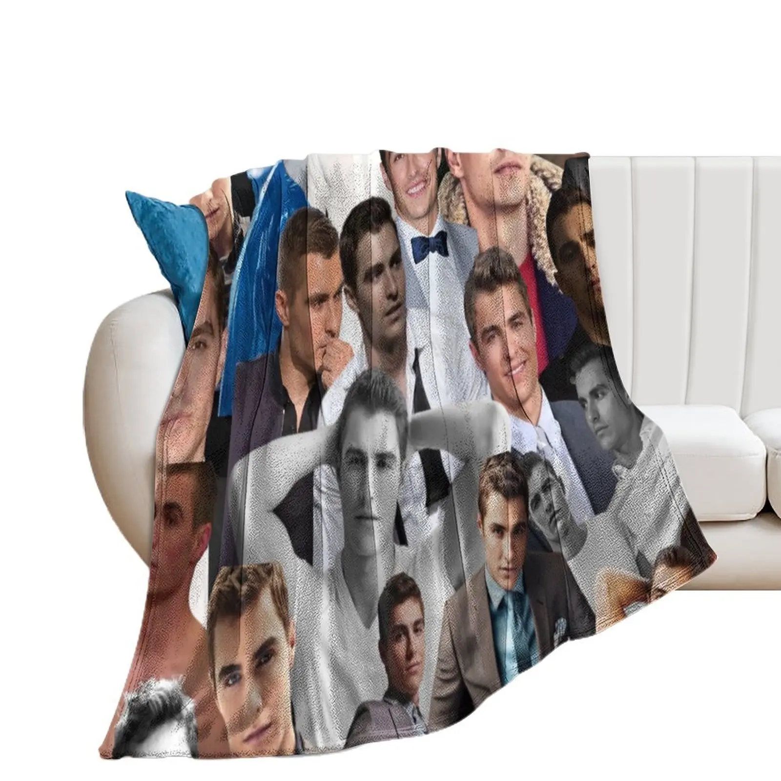 

dave franco photo collage Throw Blanket Softest Soft Plaid Weighted Plush Blankets