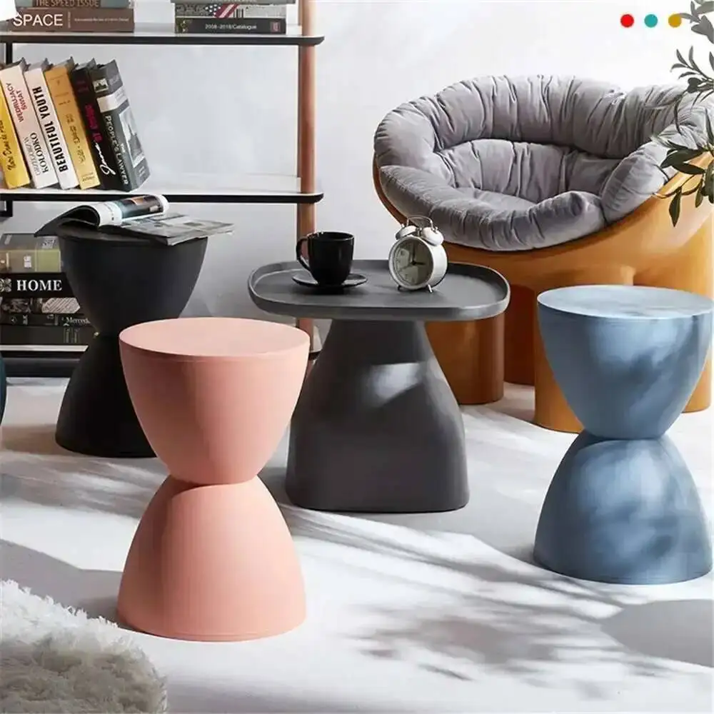 

Round Thickened Small Plastics Stool Stool Hourglass Stool Living Room Entry Shpe Changing Stools