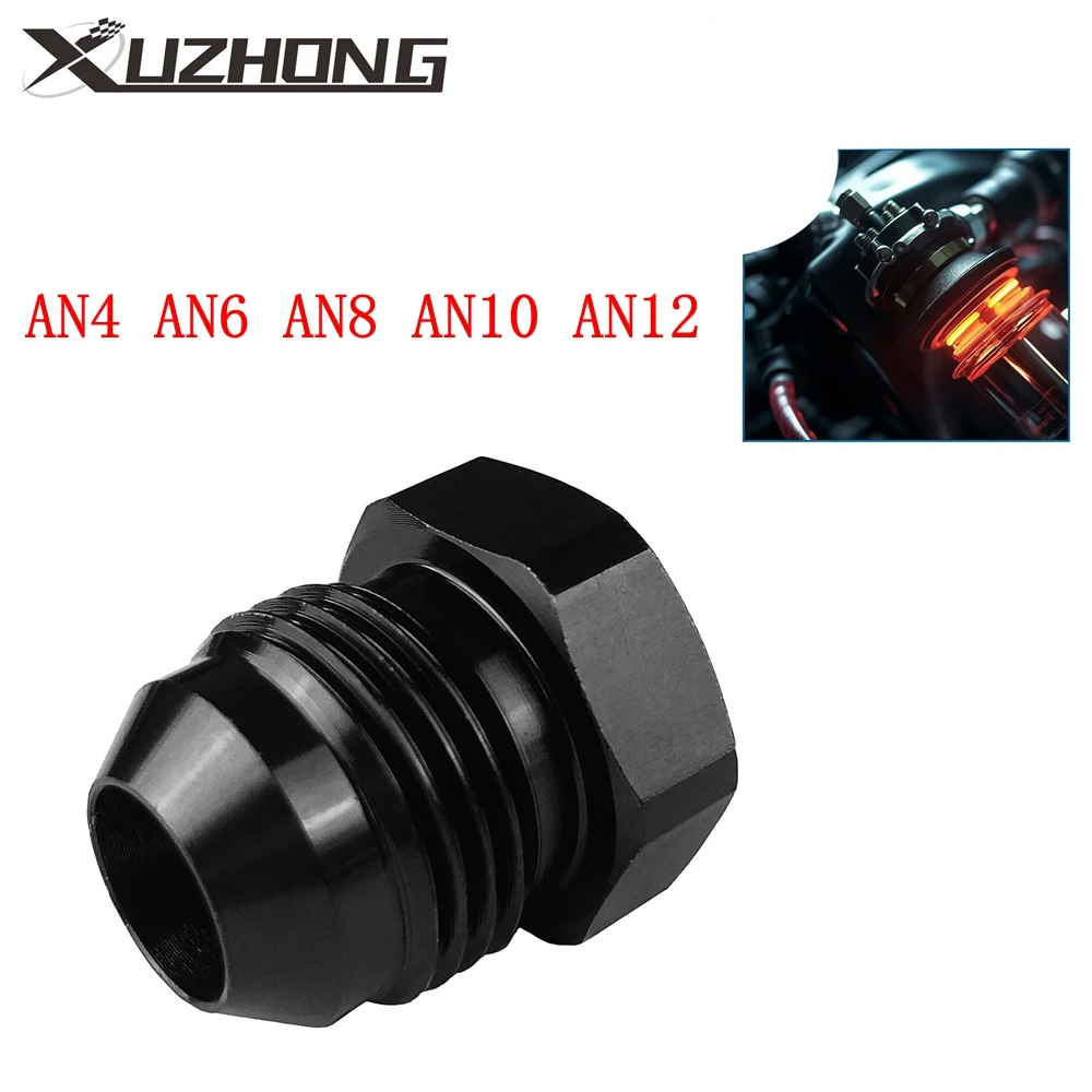 AN4 AN6 AN8 AN10 AN12 Aluminum Male Flare Blanking Plug Fitting Hex Cap Connector Lock Hose Fitting Tube Adapter Anodized