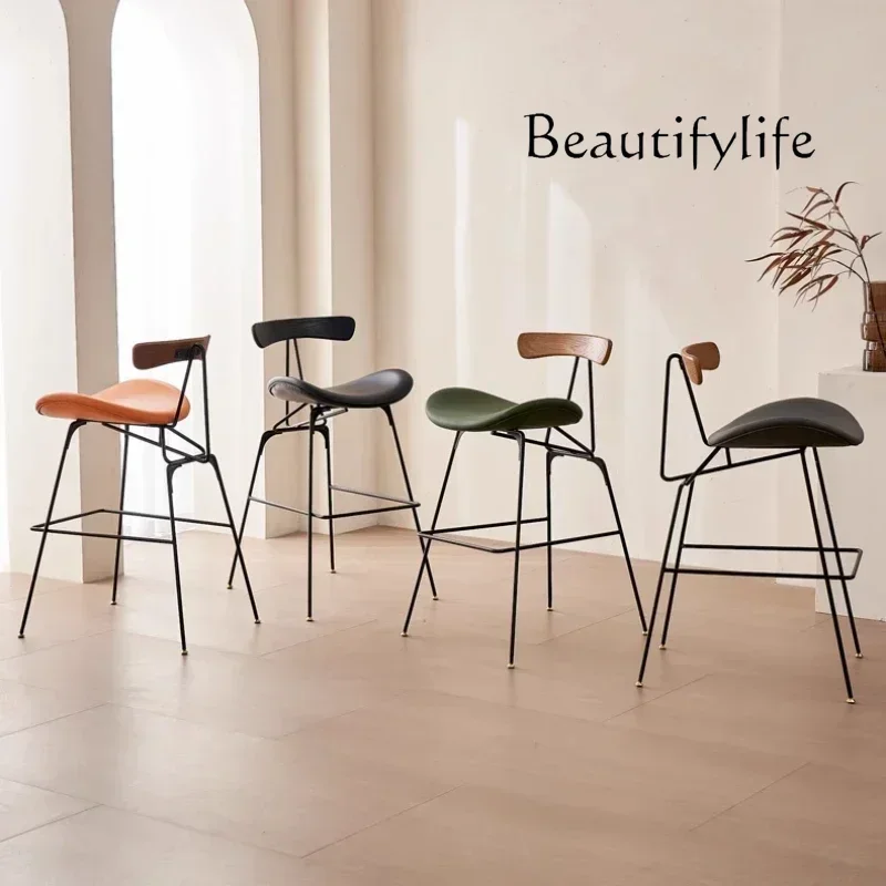 

Regale Relaxing Bar Stools Light Luxury Minimalist Comfortable Black High Chairs Industrial Chaise De Bar Living Room Furniture