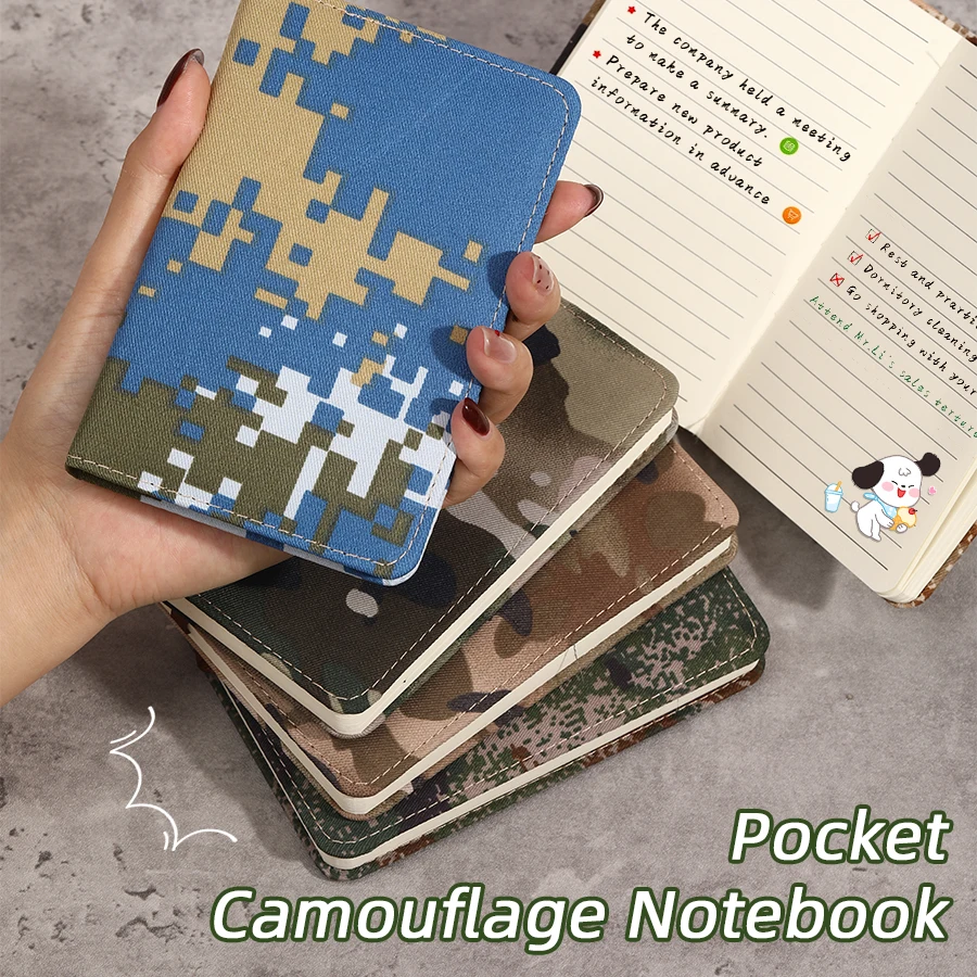 Oxford Cloth Diary 1 A6 Portable Pocket Notebook 5.5x3.7 Inch 200 Pages College Rule Line Waterproof Journal
