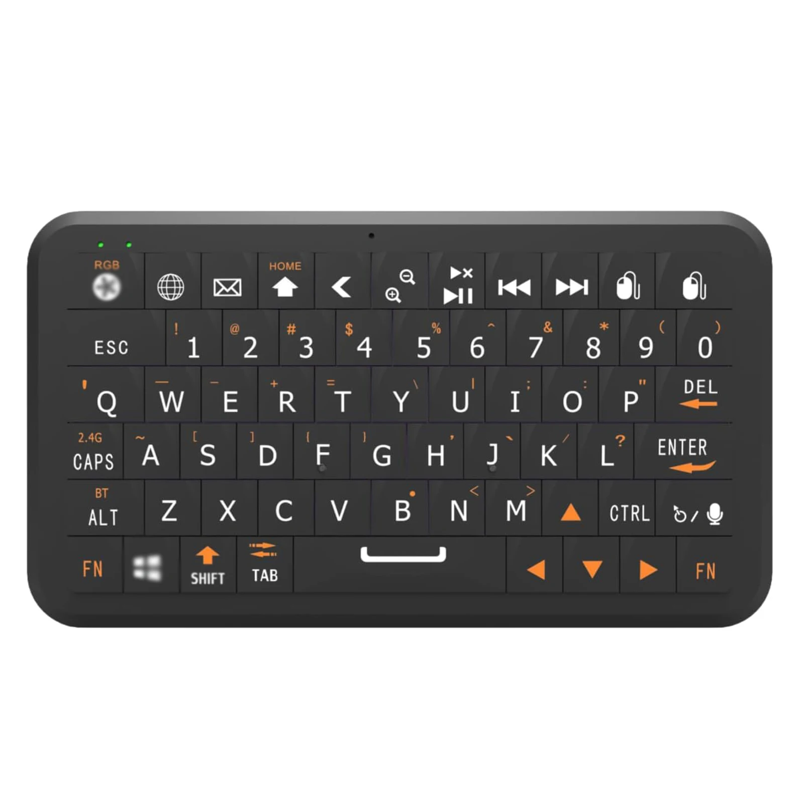 Mini Keyboard Bluetooth-compatible 5.0/2.4G Dual Mode 64 Keys RGB Backlight Type-C Rechargeable,Gyroscopic Motion Mouse