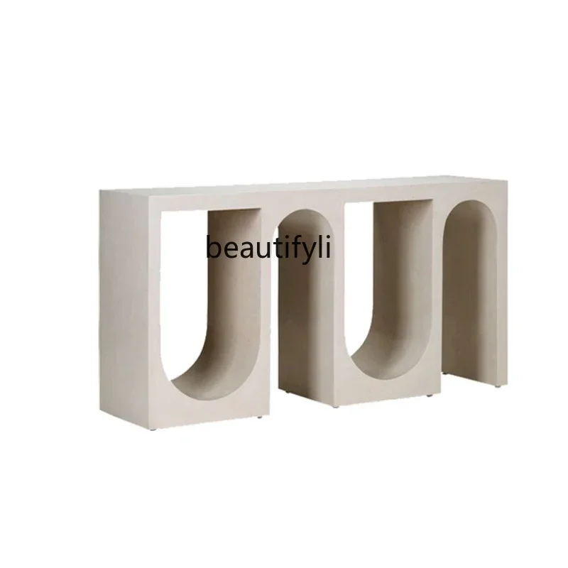 

Designer Entrance Table Light Luxury Home Decoration Cabinet Arched Italian Simple Entrance Table Personality and Creativity