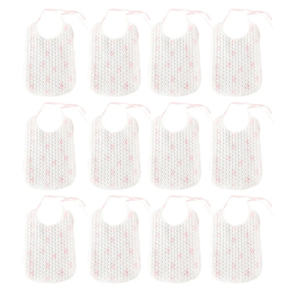 

32Pcs Waterproof Disposable Baby Bibs Portable No-Wash Feeding Bibs for Infants Instant Absorption Anti-Drip Lunch Dining Drool