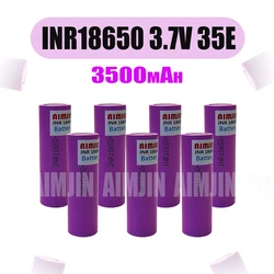 3.7V 3500mah 18650 Battery For Samsung 35E INR 18650 20A Lithium Lon Battery Replacement External Battery+Charger