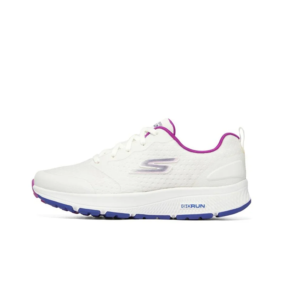 Skechers Go Run Consistent Running Shoes Women's Low Top White/Purple 128277-WPR