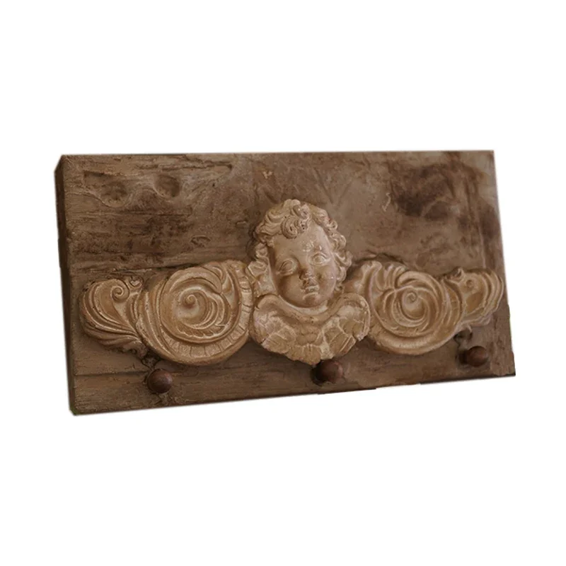 

American garden decorative hook angel relief resin wall decoration key hook coat hook American French retro wall decoration