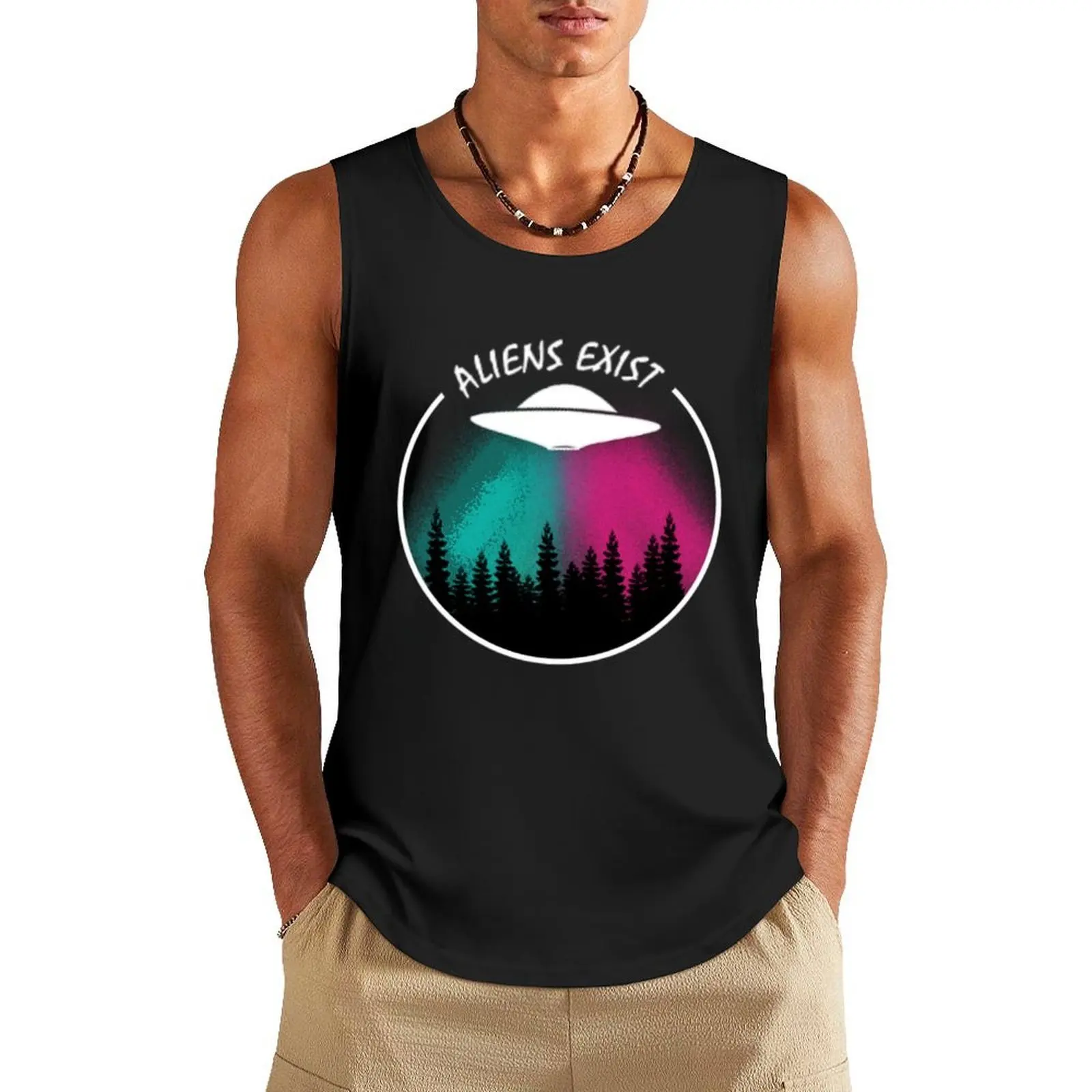 

Aliens ExistPremium Tank Top bodybuilding men clothes Vest male bodybuilding t-shirt Muscle fit