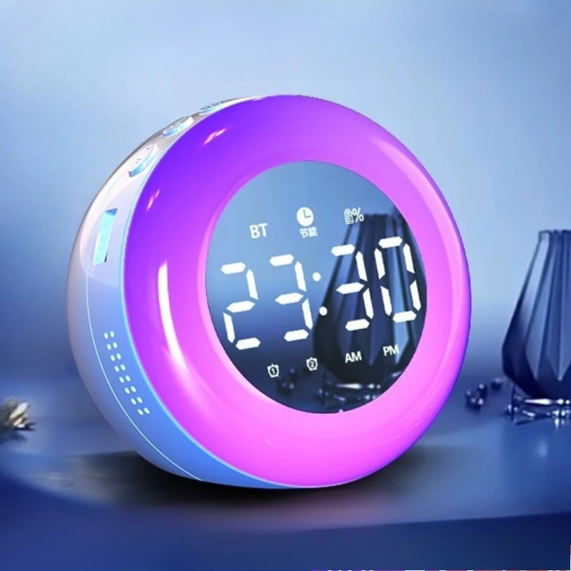 Smart Bluetooth Alarm Clock Audio AI Voice Assistant Multifunctional Wireless Small Speaker Student Electronic Alarm Subwoofer