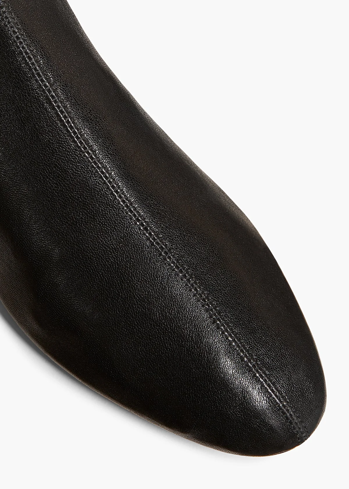 حذاء أبولو مسطح فوق الركبة للنساء، إيطالي، فاخر مصمم، مقدمة مستديرة، مريح، أسود، مسطح باليه، سحاب، موضة #5