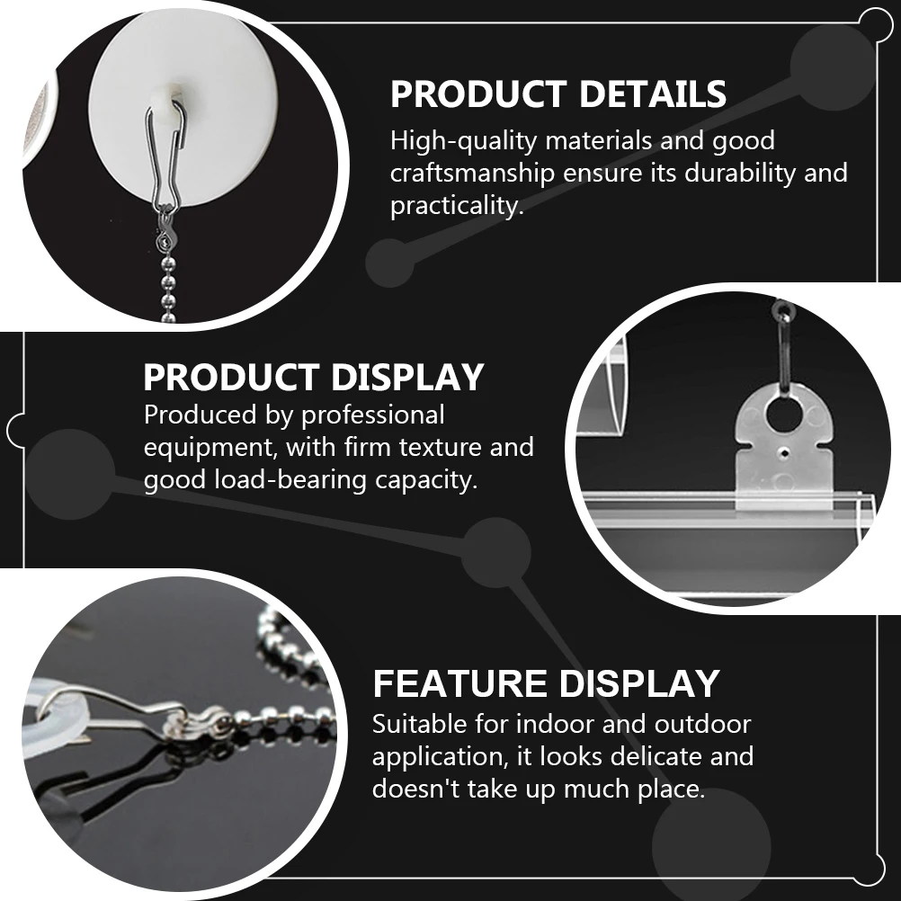 

12Pcs Metal Hanging Chains High Quality Rust Resistant for Poster Poles and Flags Hanging Chain for Home Display