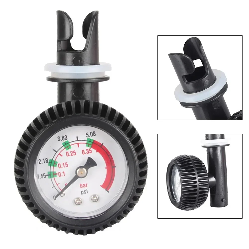 Air Pressure Gauge Psi Barometer Pressure Gauge Thermometer Air Valve For Inflatable Boat Kayak Waterproof Boats Accessories