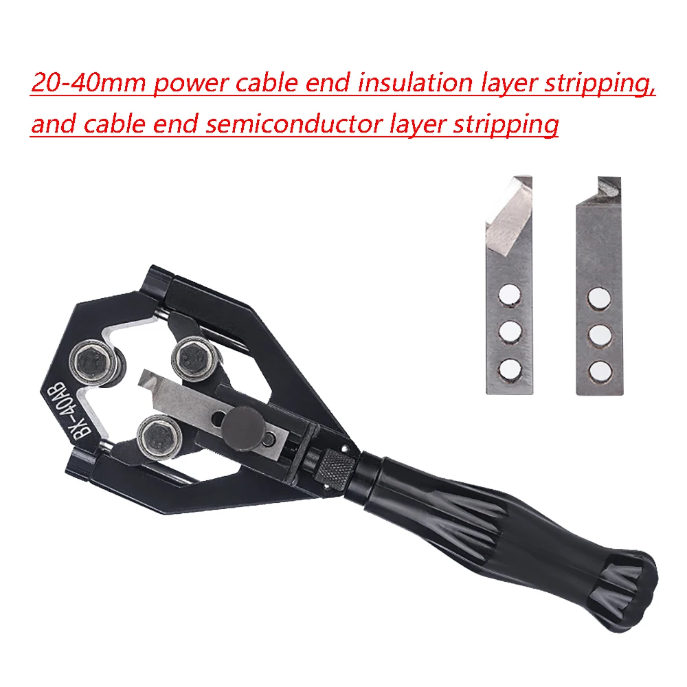 BX-40 Electrician Wire Stripper Plier 20-40mm High Voltage Cable End Semiconductor And Insulation Adjustable Stripping Pliers