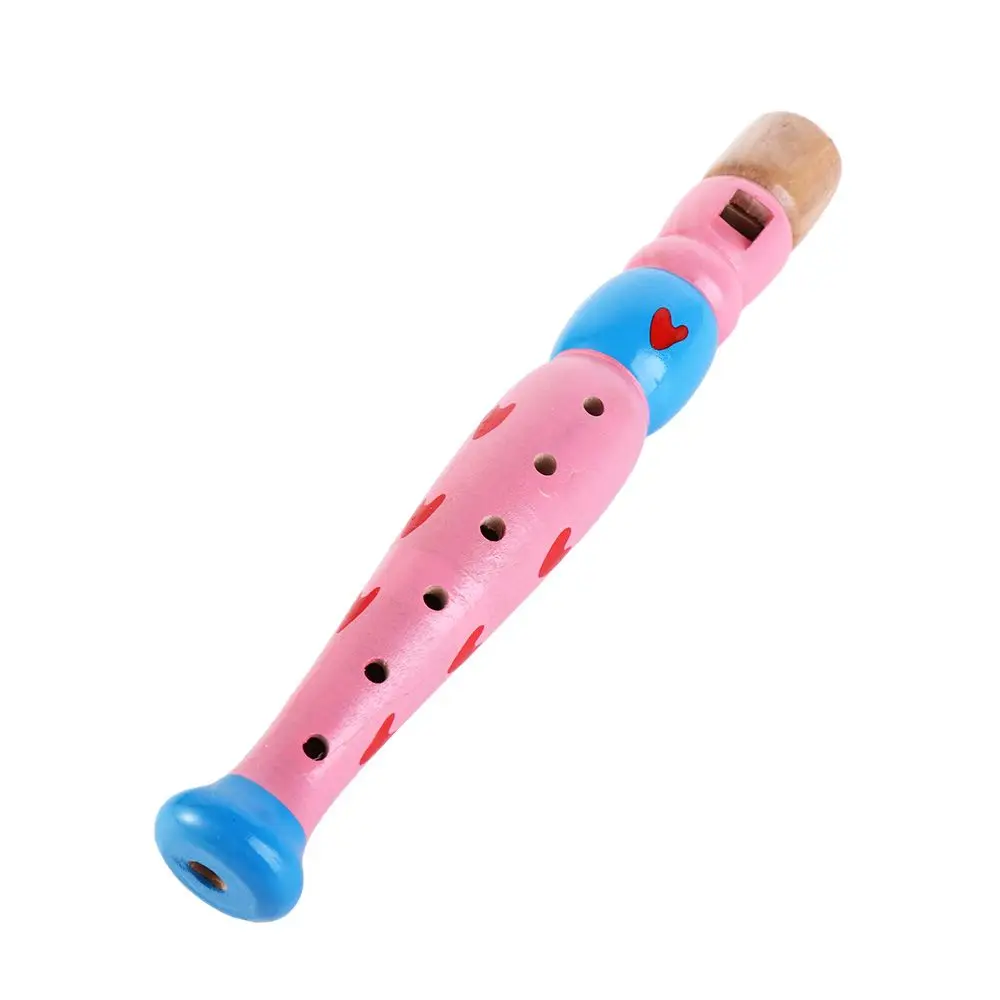 Short Flute Kids Woodwind Musical Instrument for Children Learning Educational Musical Instruments With Colorful Patterns