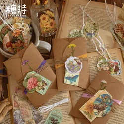 30pcs/lot Memo Pads Material Paper  Tag Impression Set Junk Journal Scrapbooking Cards Retro Background Decoration Paper