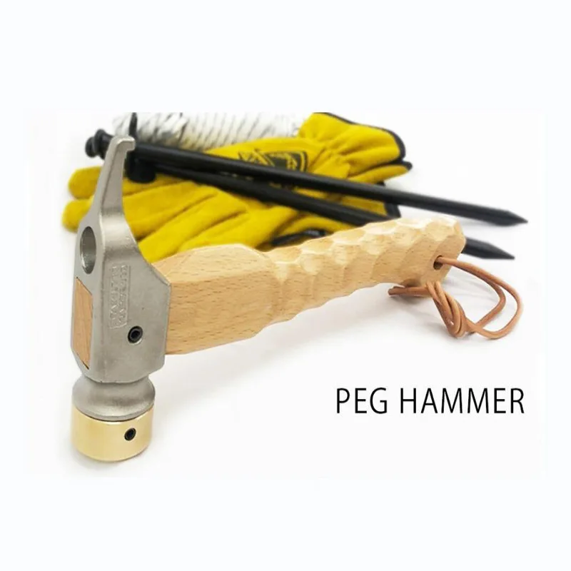 mutifunction stainless steel copper claw hammer for tent pulling out nail camping working hiking tools accessories out door