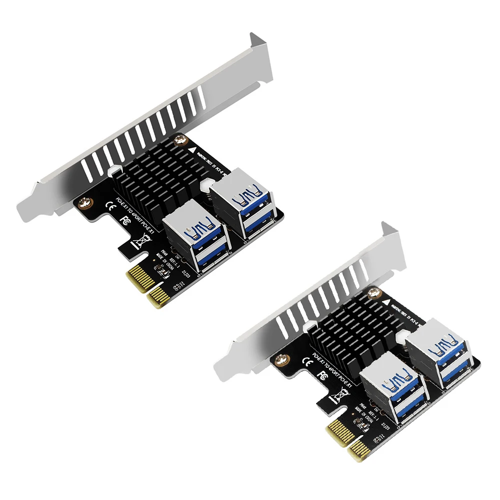 

Настольная Расширенная карта PCIe-PCI-E X1, 4 порта, 1X USB 3,0, расширенная плата ASM1184E, преобразователь PCIe для настольного компьютера, полная высота/полвысота