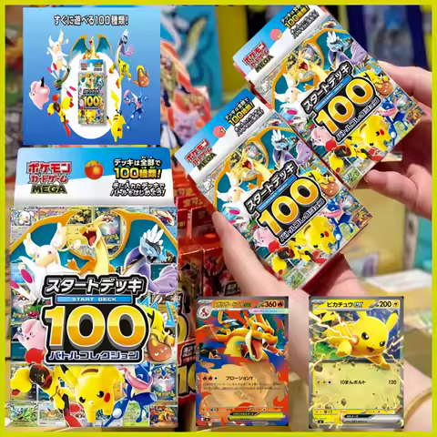 New Genuine Pokemon Center Japanese Ptcg Mega Start Deck 100 Pre Assembly Card Set 100 Sword Shield Card Battle Game Gifts Toys